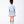 Charger l'image dans la galerie, Porcelain Garden two-piece girls outfit with cropped blue jacket and floral pleated skirt back view
