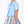 Charger l'image dans la galerie, Porcelain Garden girls outfit with powder blue cropped jacket and pink rose floral pleated skirt detail
