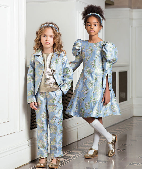 Gold Flowers Girls Outfit | 2 Pieces