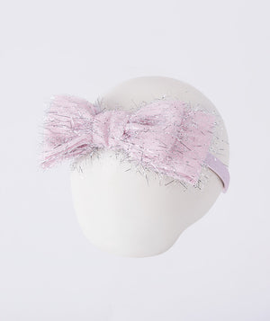 Shimmering girls headband with bow detail by Mama Luma, designed as an elegant accessory for weddings, celebrations, and special occasions.