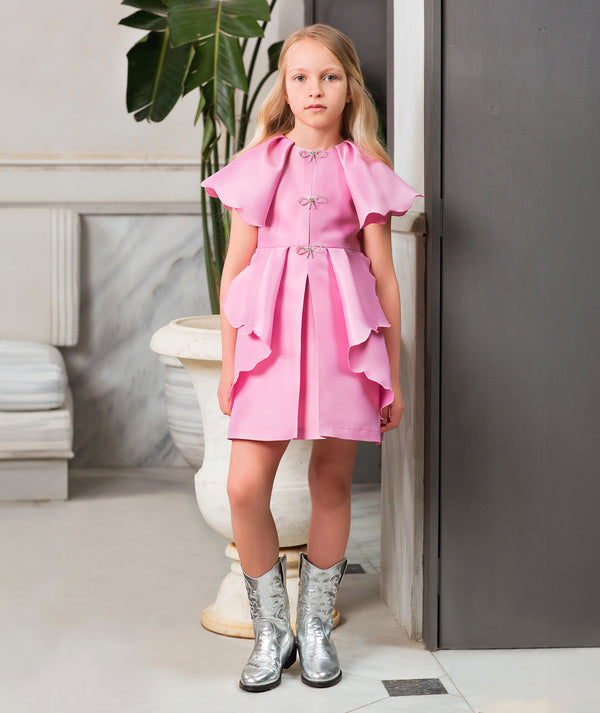 Detailed fashion view of Shimmering Kids Cowboy Boots in silver, from Mama Luma’s designer collection