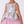 Load image into Gallery viewer, 3 year old wearing a silver top with embellishments and a pink skirt on a white background
