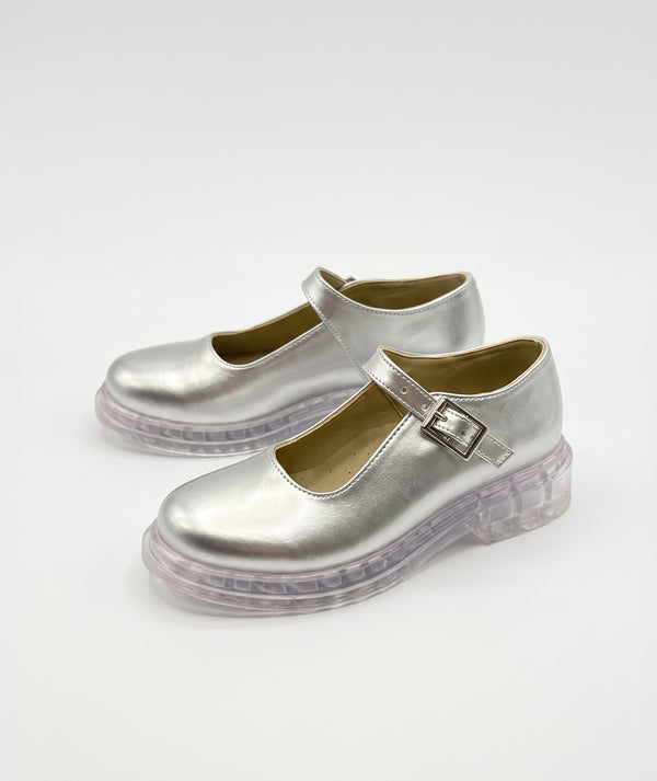 Mary Jane Silver Girls Shoes