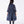 Load image into Gallery viewer, Back view of Structured Girls Trench Dress in navy organza for girls ages 3 to 12, showing the silhouette and refined construction
