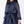 Load image into Gallery viewer, Editorial view of Structured Girls Trench Dress in navy organza for girls ages 3 to 12, styled for weddings, birthdays and special occasions
