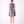 Charger l'image dans la galerie, Back view of the Suva Maia Collared Women’s Dress featuring a navy and ivory botanical print, contrast collar, and structured silhouette by Mama Luma.
