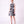 Charger l'image dans la galerie, Front view of the Suva Maia Collared Women’s Dress in navy and ivory with a contrast collar and layered skirt by Mama Luma.
