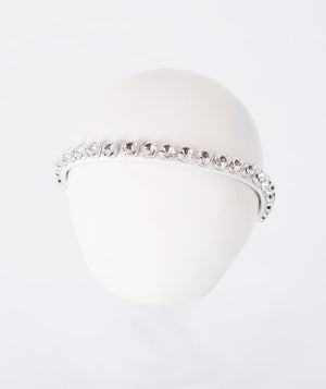 Ivory girls headband with sparkling crystal embellishments from Mama Luma Suva Maia Collection for weddings and special occasions