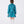 Load image into Gallery viewer, Back view of a girl wearing a teal satin jacket and matching skirt (3–12Y) — a sophisticated outfit for weddings, parties, and elegant seasonal celebrations
