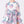 Load image into Gallery viewer, Close-up of a white organza girls’ dress (3–12Y) with 3D pastel feather appliqués in pink and blue, featuring a statement bow — perfect for weddings, birthdays, and festive occasions
