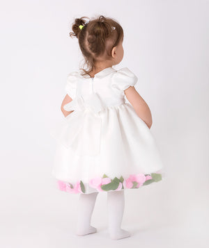 white balloon sleeve baby dress