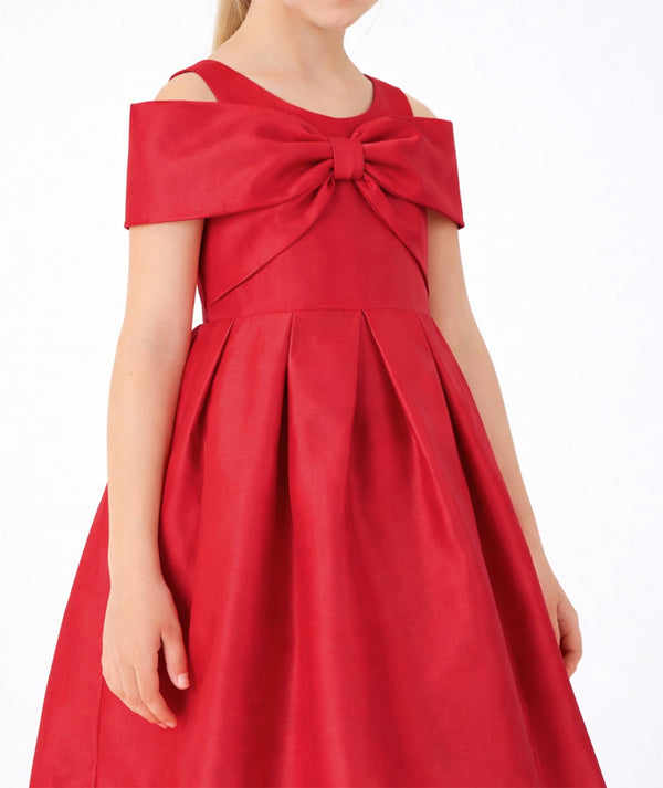 Enchanting Bow Girls Holiday Dress