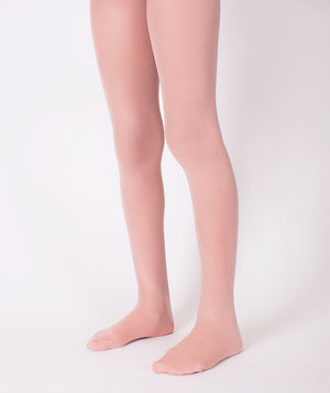 soft salmon pink classic tights for little girls