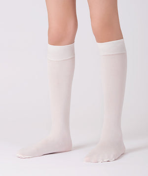 Ecru classic midi socks for girls