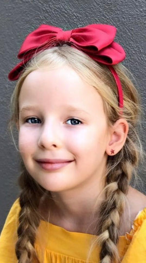 red bow headband